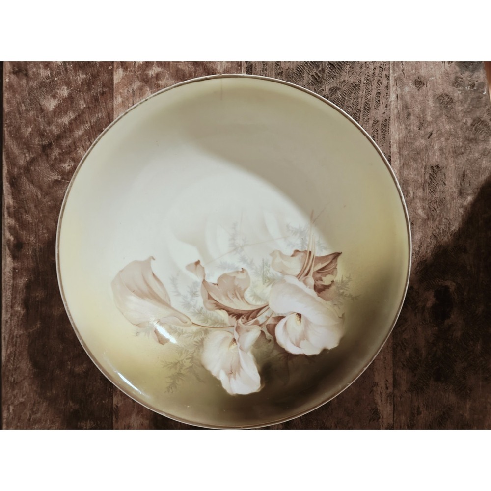 Hand Painted Prussia Royal Rudolstadt Bowl Calla Lilly Motif